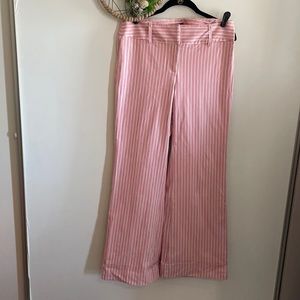 Striped wide leg pants.